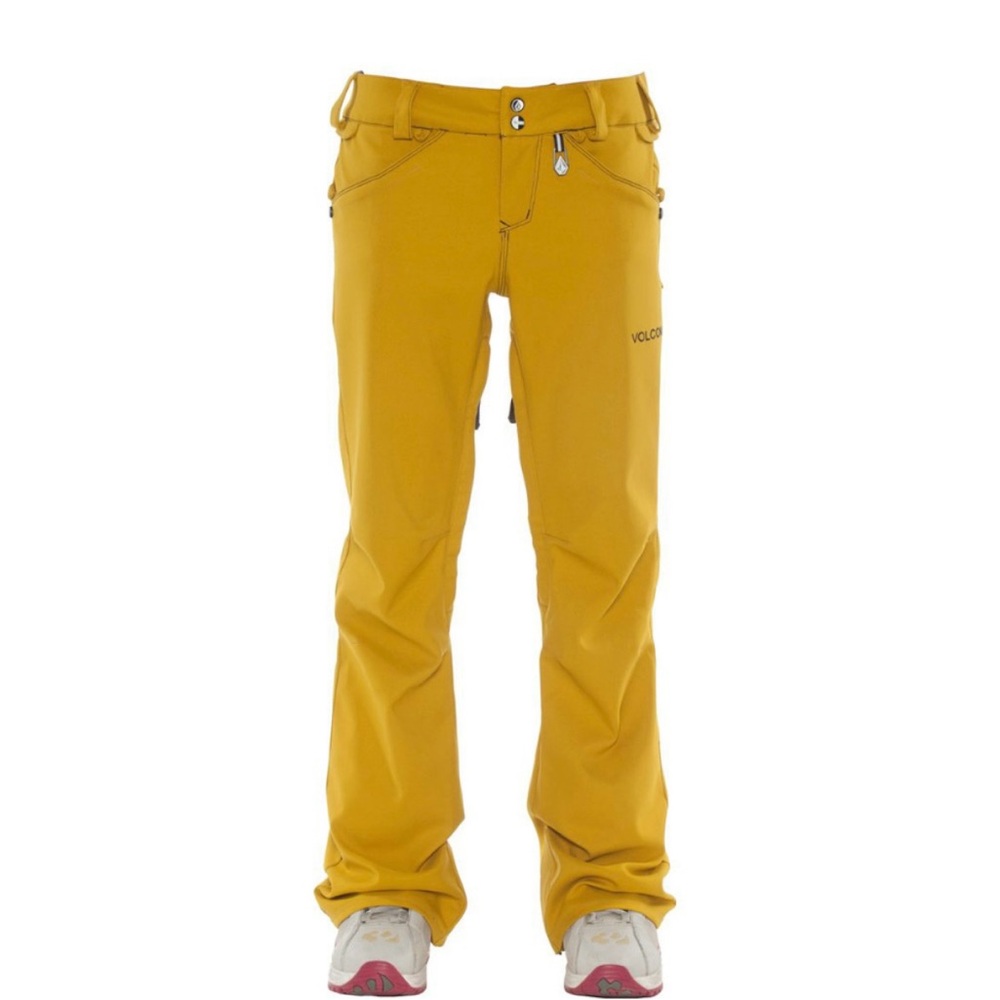 VOLCOM SKI PANTS SPECIES STRETCH PANT BRZ H1351304 Size XS Mustard Yellow- NWOT-